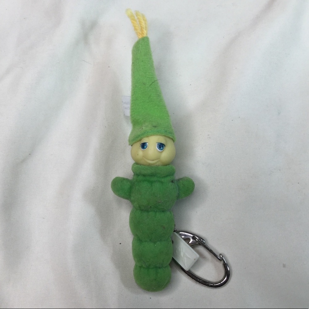 Vintage Gloworm Mini Keychain Bag Charm Lights Up